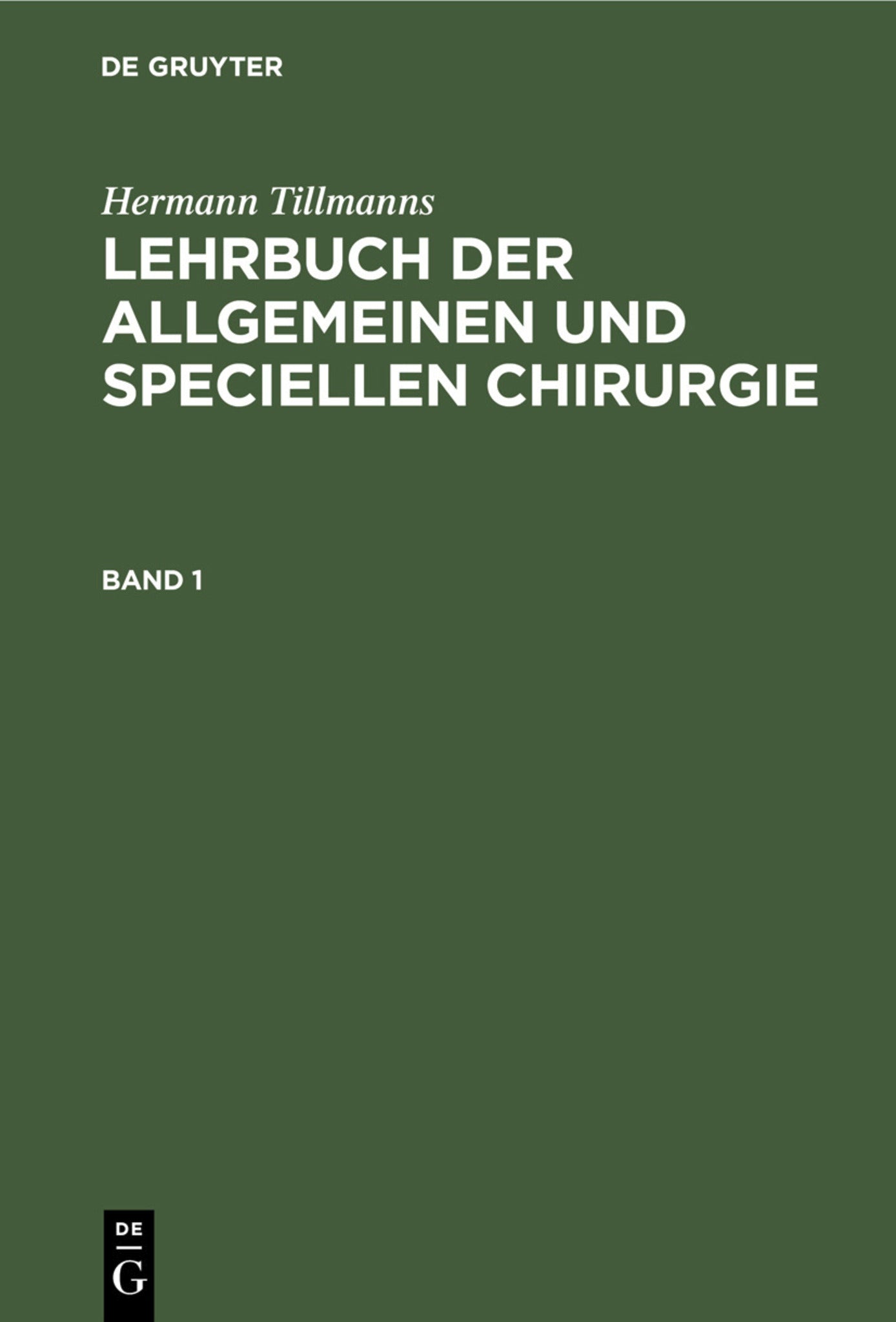 Lehrbuch der allgemeinen Chirurgie